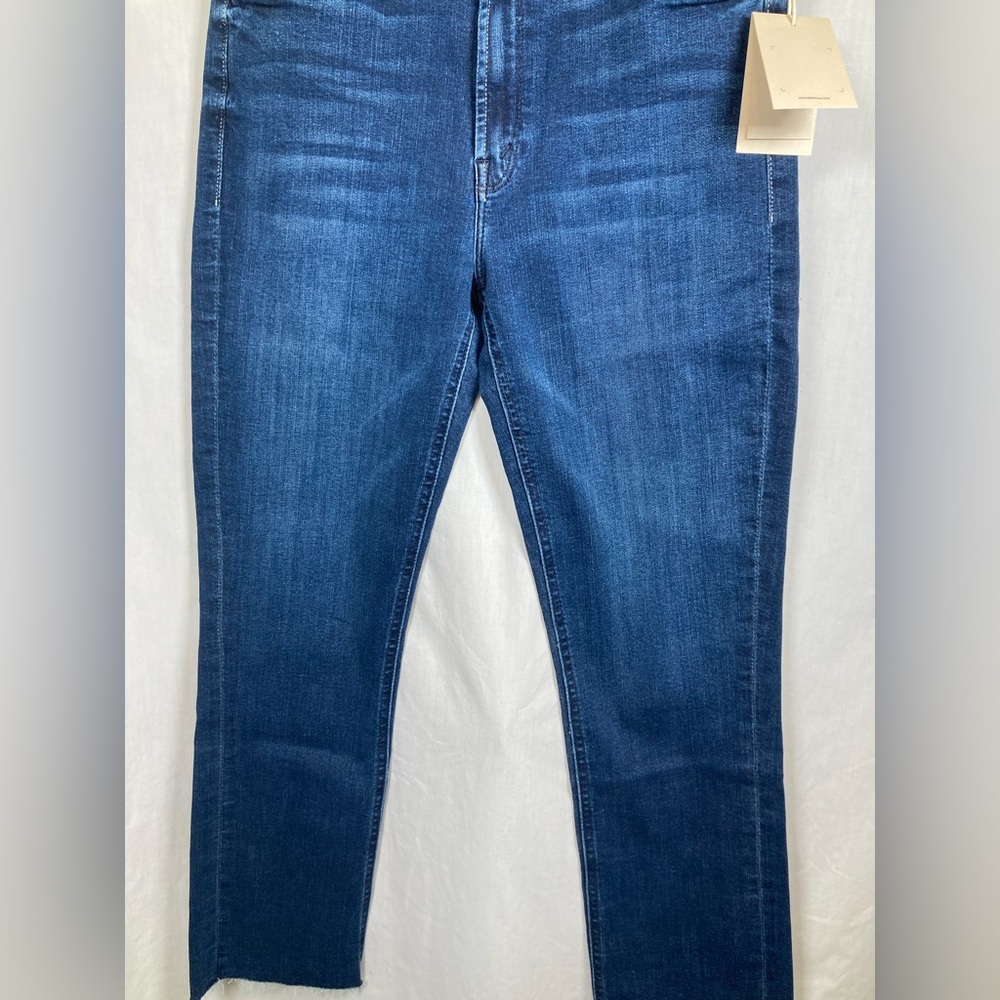 NWT MOTHER The Mid Rise Dazzler Ankle Fray Jeans Fancy Meeting You Here Wash 31 - Picture 3 of 15